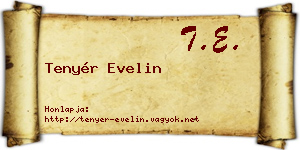 Tenyér Evelin névjegykártya